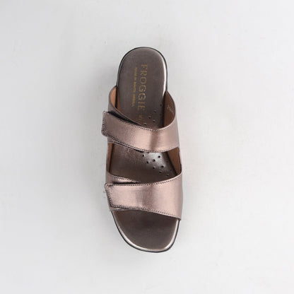 Factory Shop Shoes Mule Sandal in Lead Metallic - 12557
