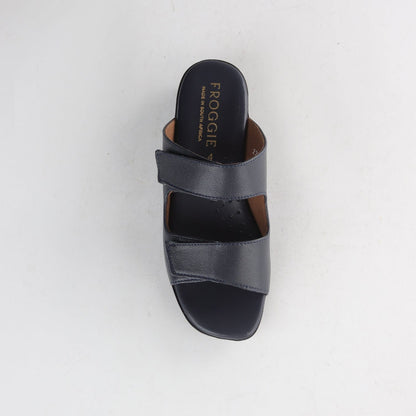 Factory Shop Shoes Mule Sandal in Navy - 12557