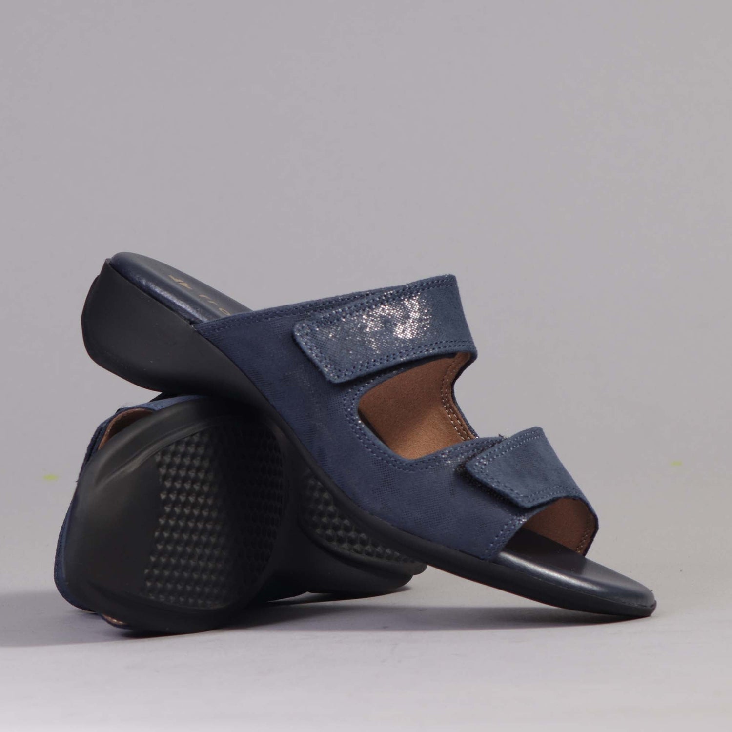 Factory Shop Shoes Mule Sandal in Navy - 12557