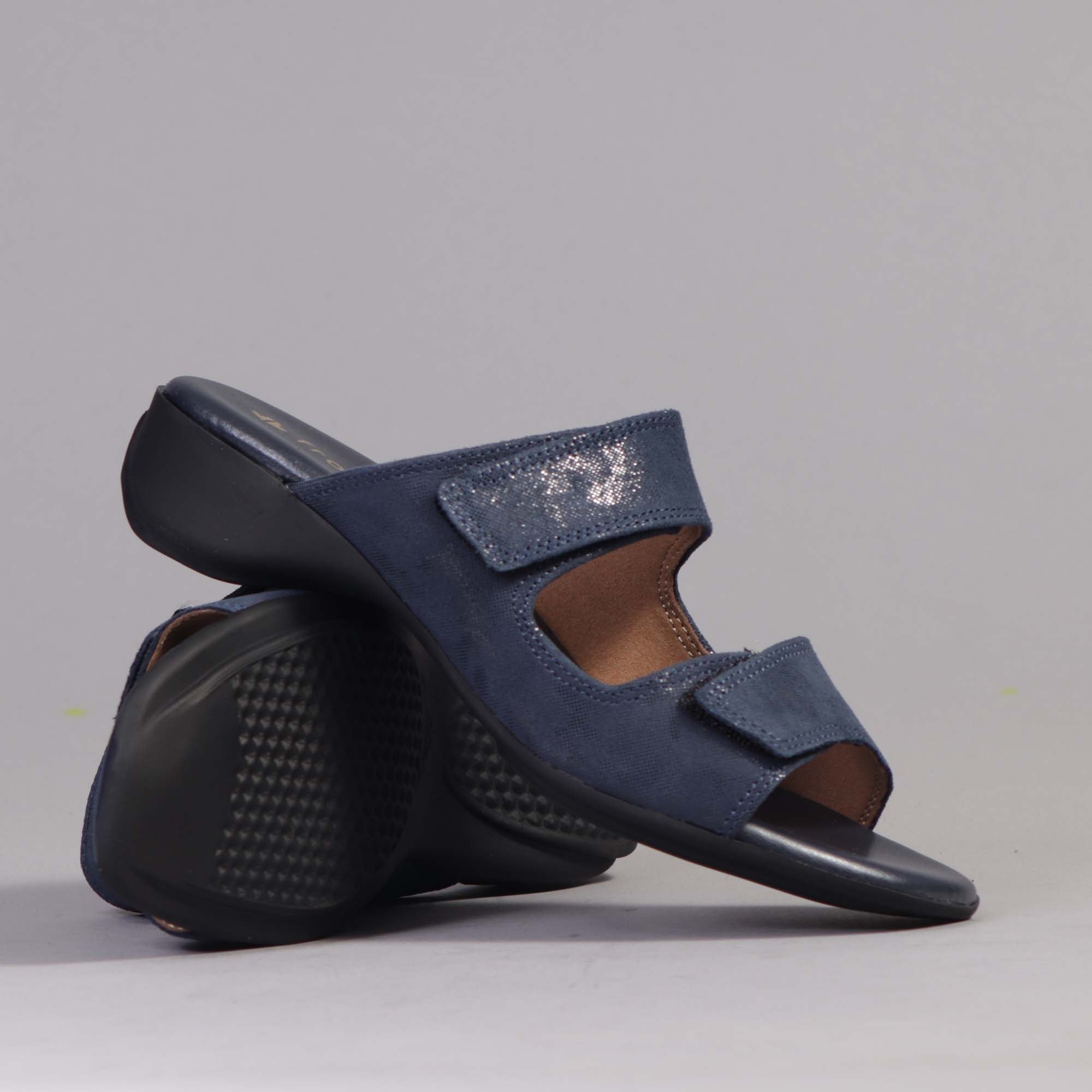 Factory Shop Shoes Mule Sandal in Navy - 12557