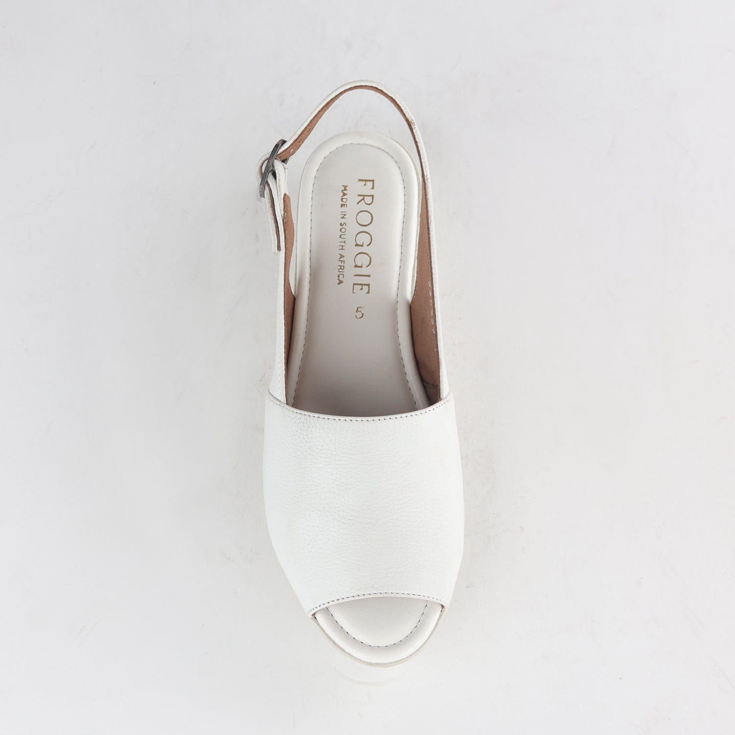 Factory Shop Shoes Peep Toe Slingback Sandal in White - 12870