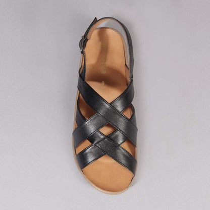 Factory Shop Shoes Slingback Sandal with Removable Footbed in Black - 12534