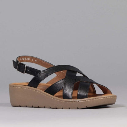 Factory Shop Shoes Slingback Sandal with Removable Footbed in Black - 12534