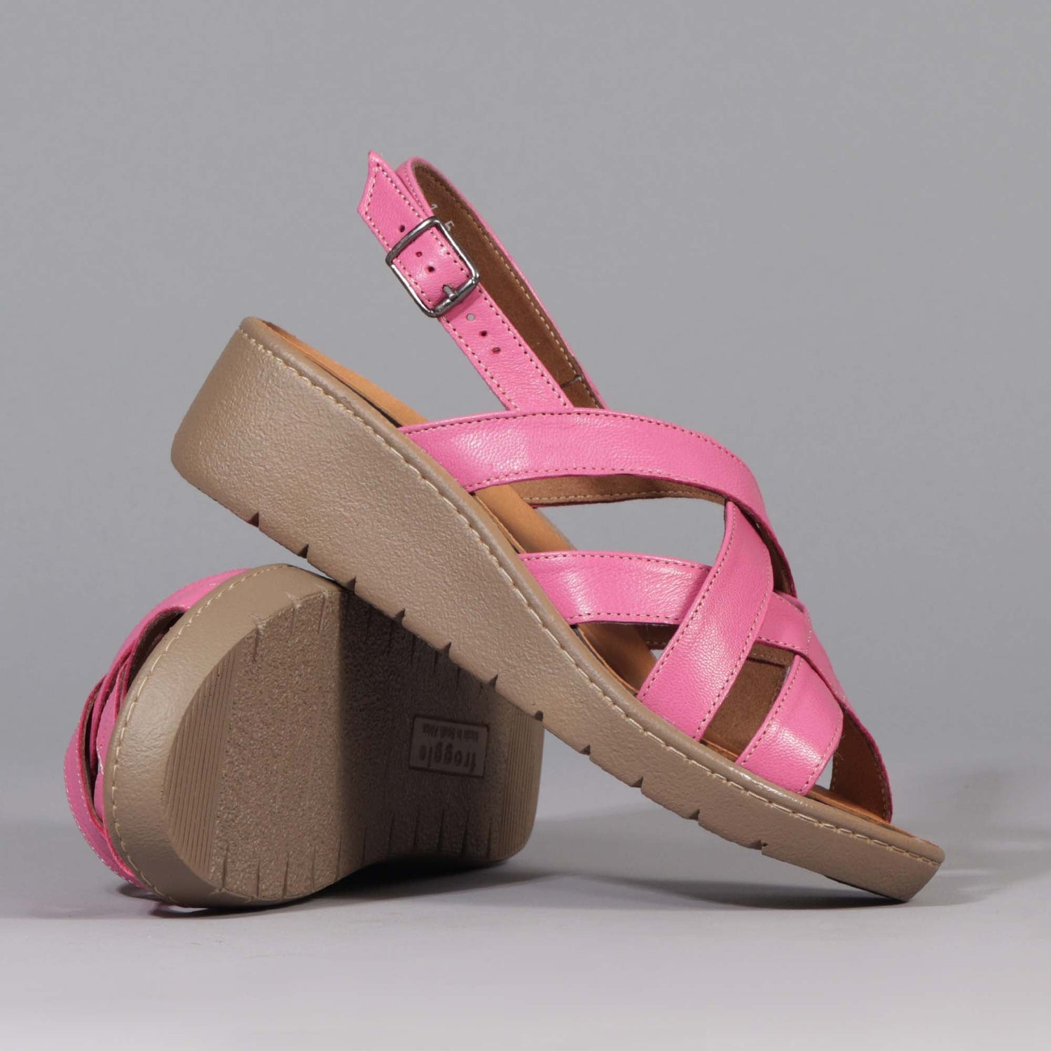 Factory Shop Shoes Slingback Sandal with Removable Footbed in Fuchsia - 12534