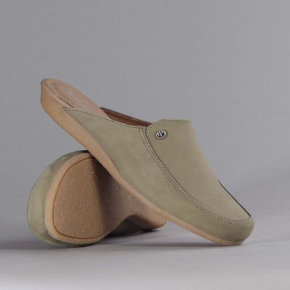 Factory Shop Shoes Slip-on Mule in Olive - 12542
