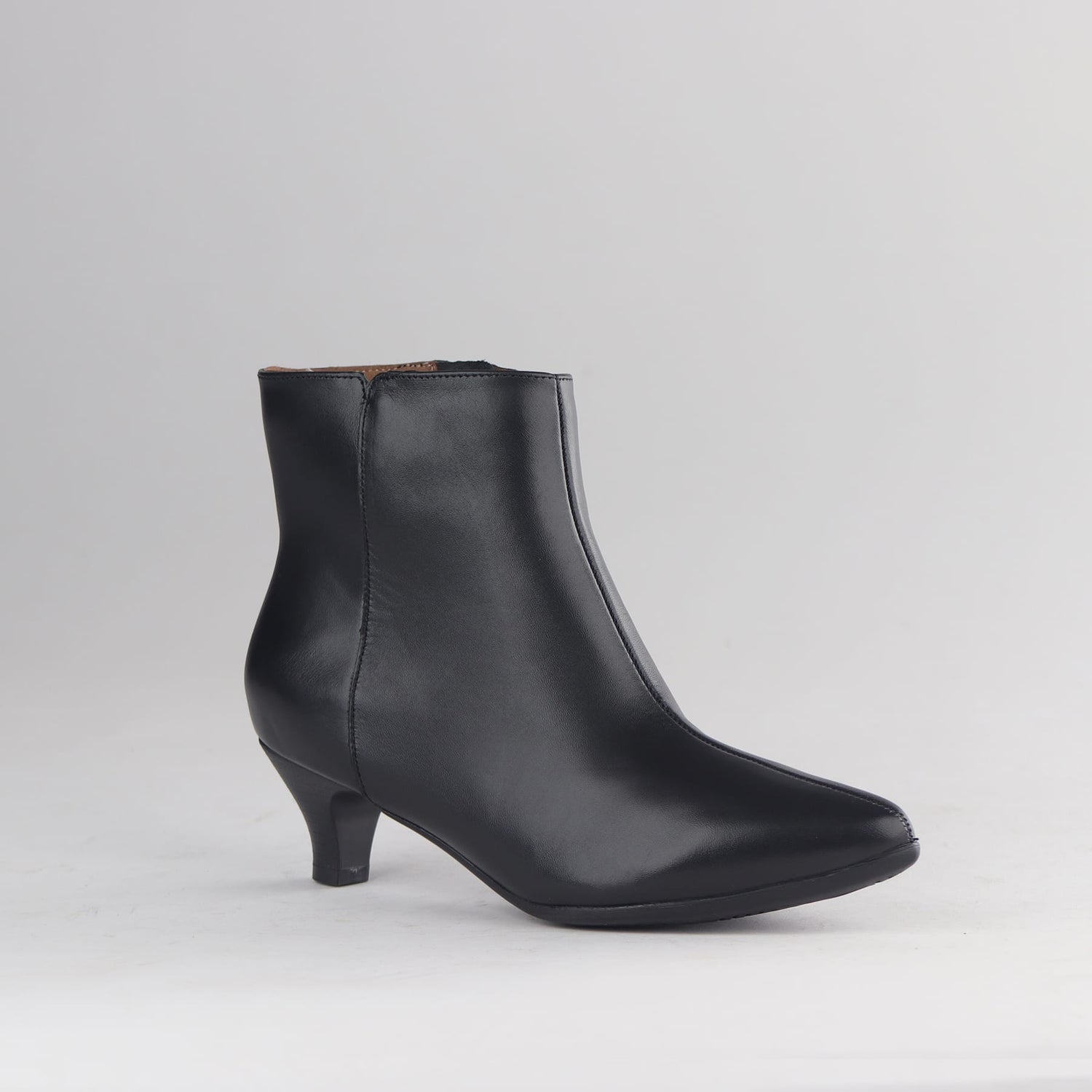 Froggie Shoes Ankle Boots Froggie Women’s Kitten Heel Ankle Boot Black Leather - 12983