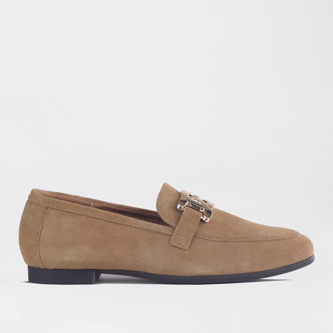 Froggie Shoes Loafers 3 / Stone / 12998 Women’s Loafer- Chain Detail