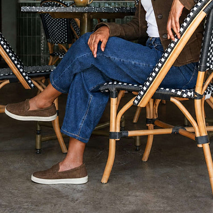 Froggie Shoes Loafers Suede Loafer with Sneaker Sole