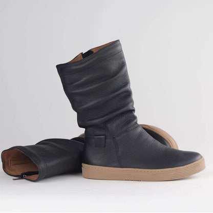 Froggie Shoes Mid Length Boots Mid-Calf Ruched Boot