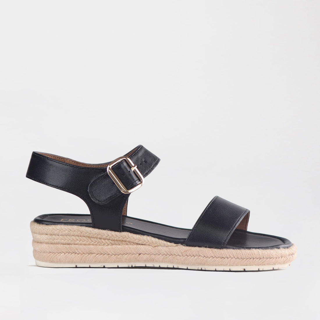 Froggie Shoes Sandals 3 / Black / 13059 Flatform Espadrille Sandal