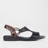 Froggie Shoes Sandals 3 / Black Multi Naturel / 12104 Slingback T-Bar Flat Sandal