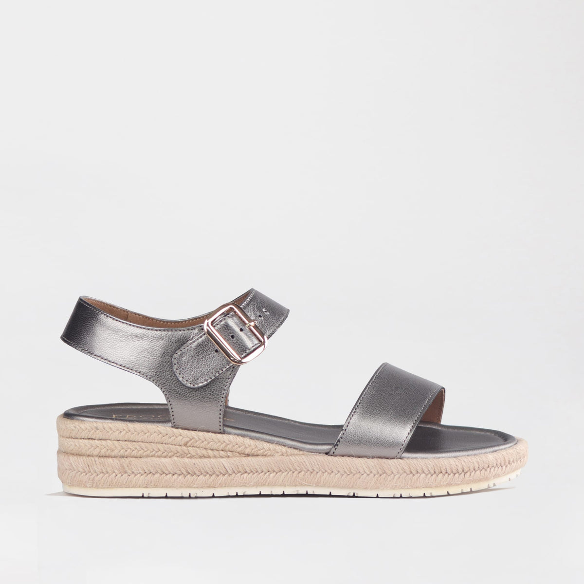 Froggie Shoes Sandals 3 / Pewter / 13059 Flatform Espadrille Sandal