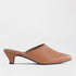 Froggie Shoes Sandals Tan 13113 Kitten Heel Mule - side.