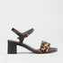 Froggie Shoes Sandals 4 / Cheetah Tan Multi / 13055 Block Heel Mule Sandal