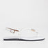 Froggie Shoes Sandals 4 / White / 13085 Flat Thong Sandal with Adjustable Trim