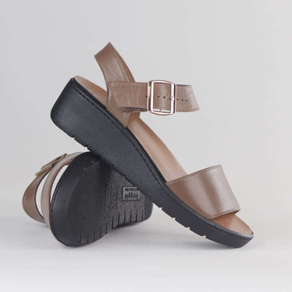 Froggie Shoes Sandals Double Band Slingback Wedge Sandal