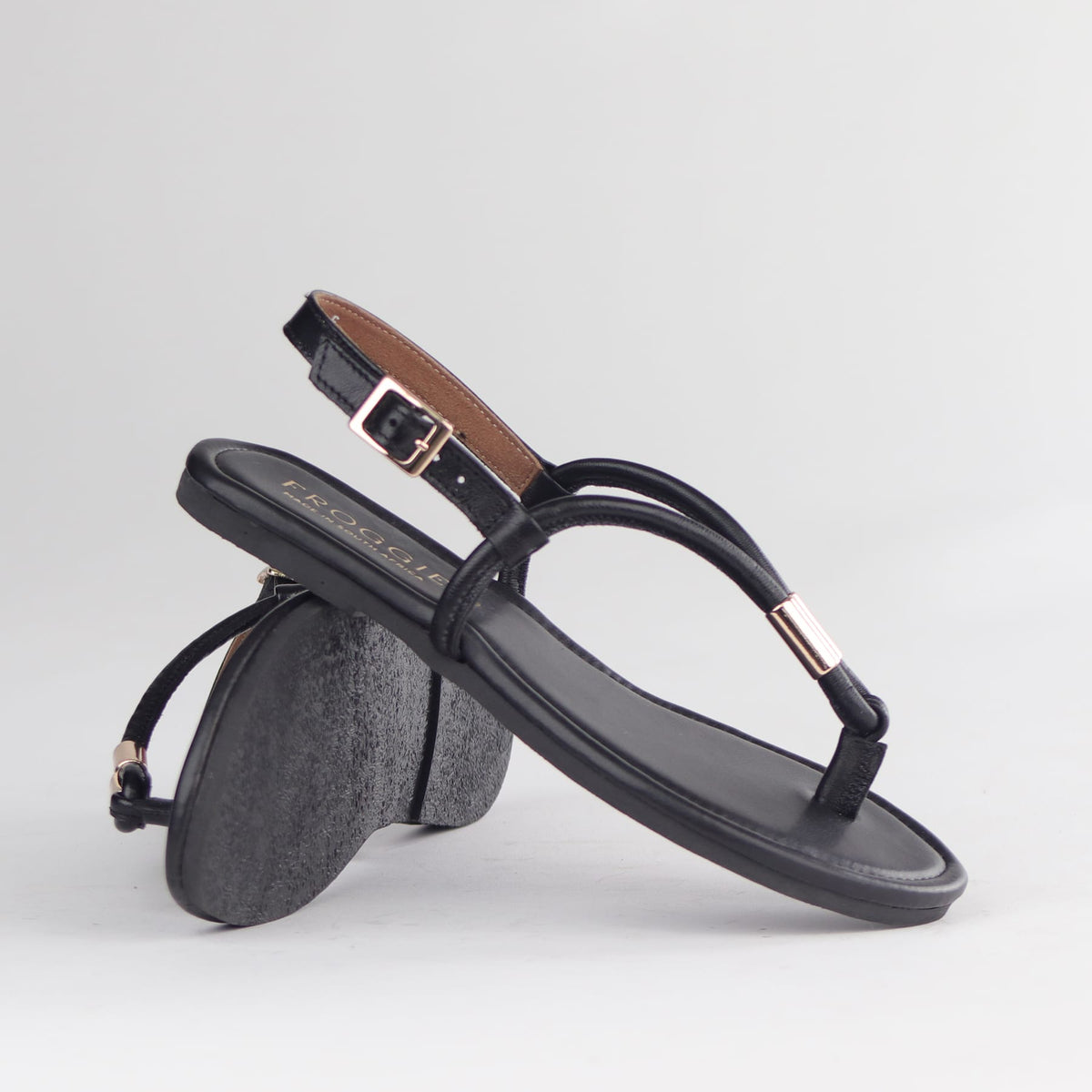 Froggie Shoes Sandals Flat Thong Sandal with Adjustable Trim