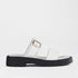 Froggie Shoes Sandals Froggie Womens Double Band Sandal-White Leather - 12695