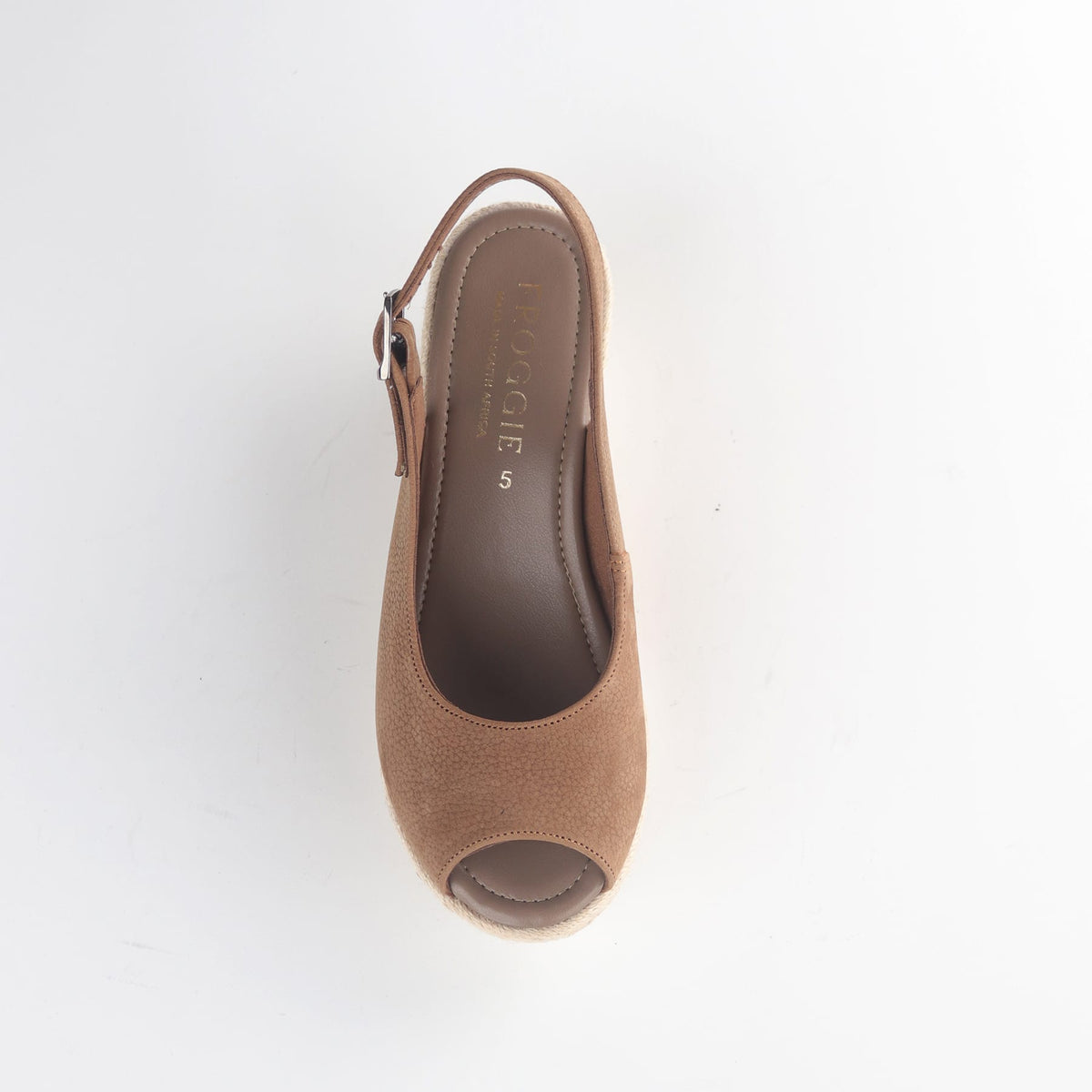 Froggie Shoes Sandals Slingback Wedge Peep toe Espadrille
