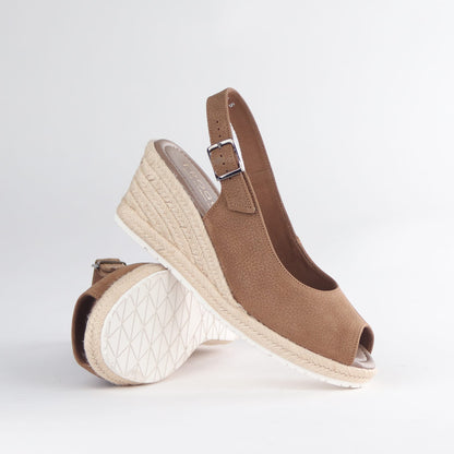 Froggie Shoes Sandals Slingback Wedge Peep toe Espadrille