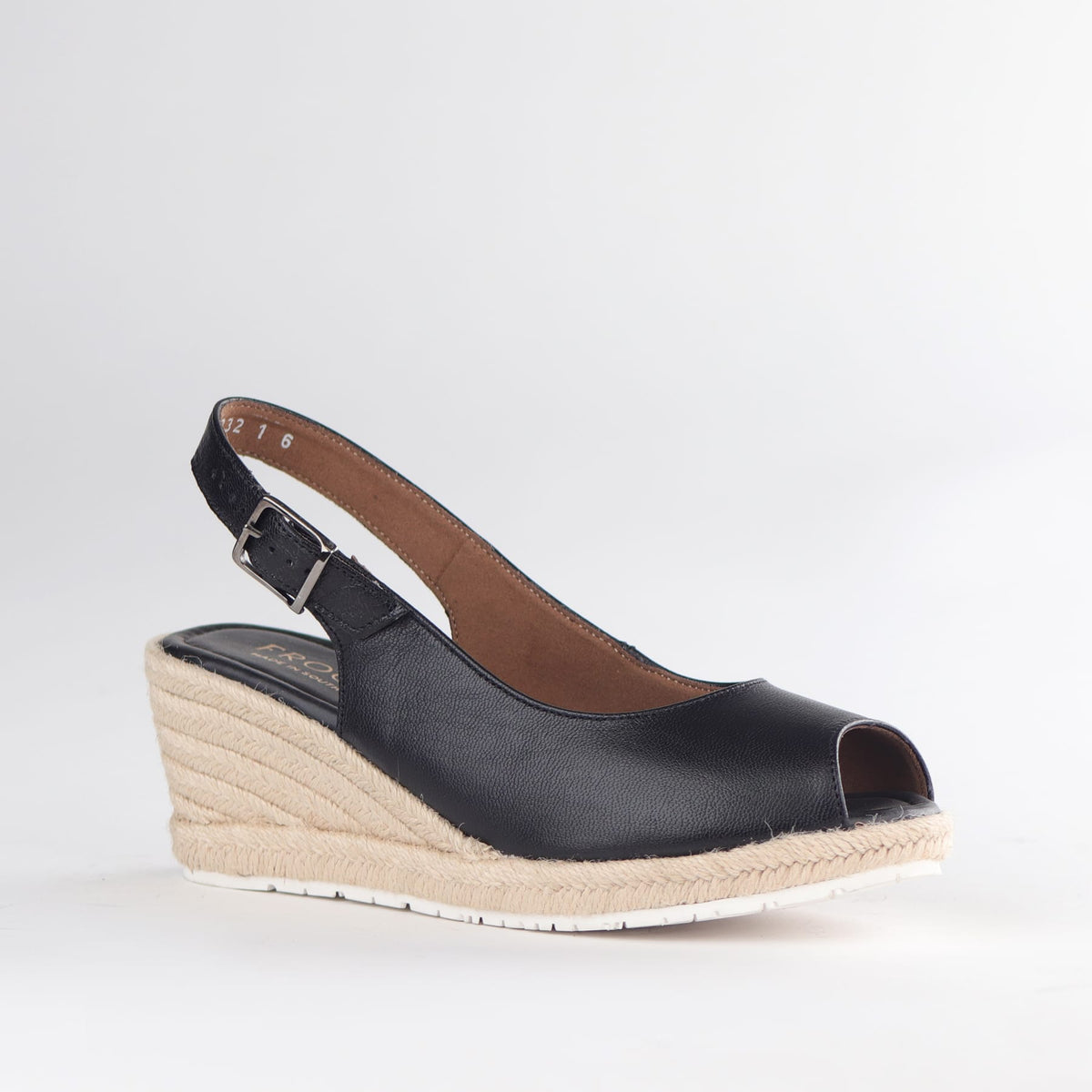 Froggie Shoes Sandals Slingback Wedge Peep toe Espadrille