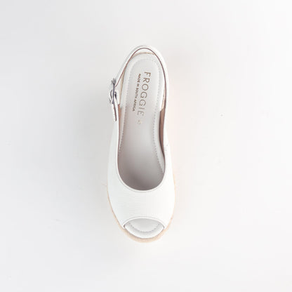 Froggie Shoes Sandals Slingback Wedge Peep toe Espadrille