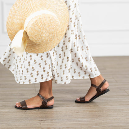 Froggie Shoes Sandals Unlined Flat Ankle Strap Sandal