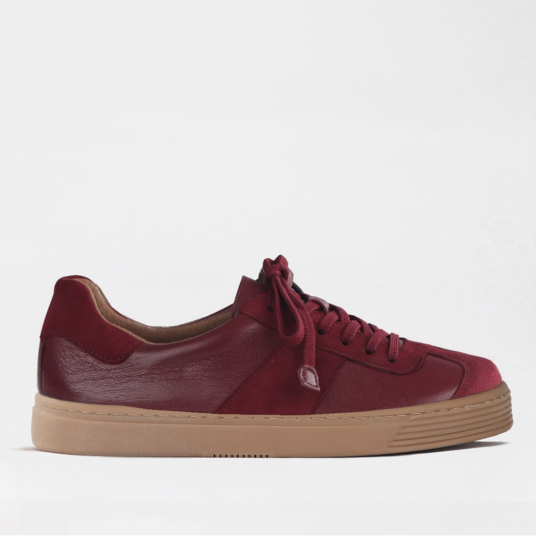Froggie Shoes Shoes 13036 / Burgundy Multi / 4 Froggie Women’s Retro Lace-up Sneaker-Burgundy Leather and Suede -13036