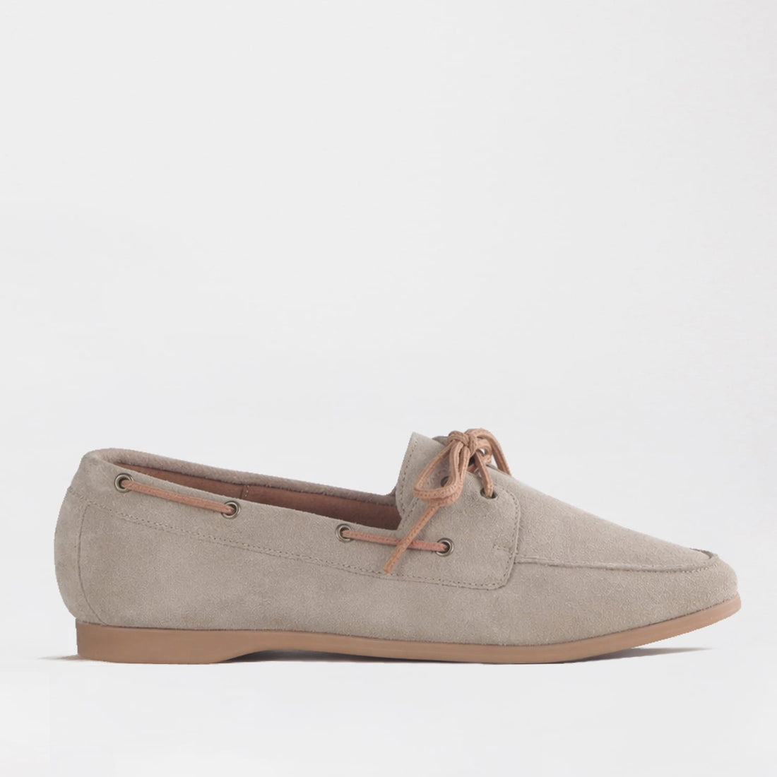 Froggie Shoes Shoes 3 / Beige / 12971 Froggie Women’s Boat Shoe- Beige Suede - 12971