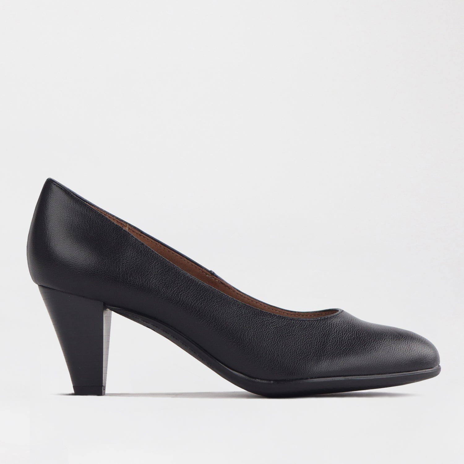 Froggie Shoes Shoes 3 / Black / 12045 Mid Heel Court Shoe in Black - 12045