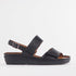 Froggie Shoes Shoes 3 / Black / 12655 2-Strap Sandal with Removable Footbed in Black - 12655