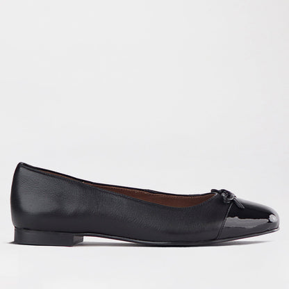 Froggie Shoes Shoes 3 / Black Multi / 12826 Flat Pump with Bow in Black Multi - 12826