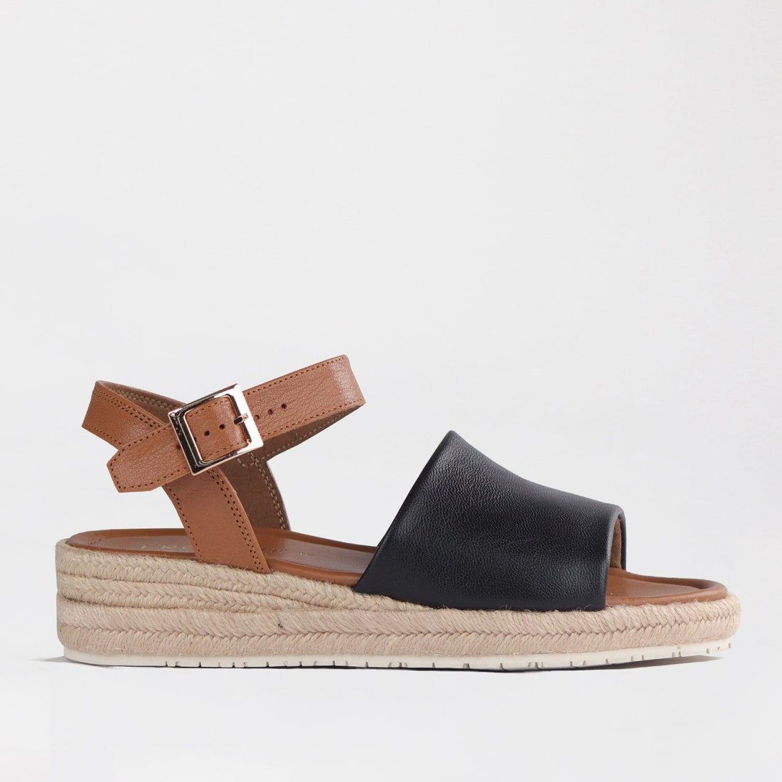 Froggie Shoes Shoes 3 / Black Multi / 12966 Espadrille Wedge Sandal in Black - 12966