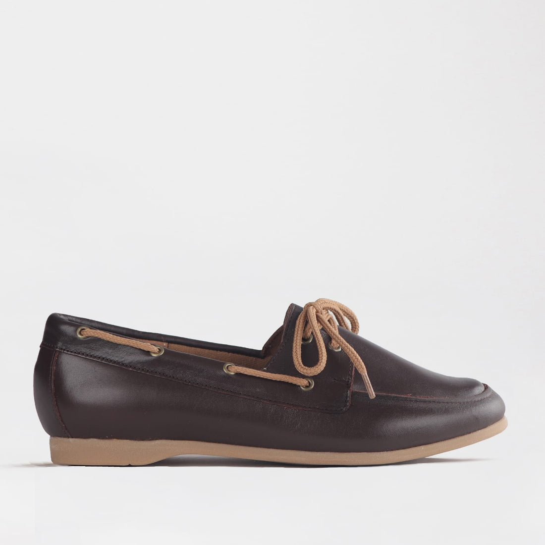 Froggie Shoes Shoes 3 / Brown / 12971 Froggie Women’s Boat Shoe- Brown Leather  - 12971