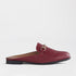 Froggie Shoes Shoes 3 / Burgundy / 12977 Open back mule with gold trim in Burgundy - 12977