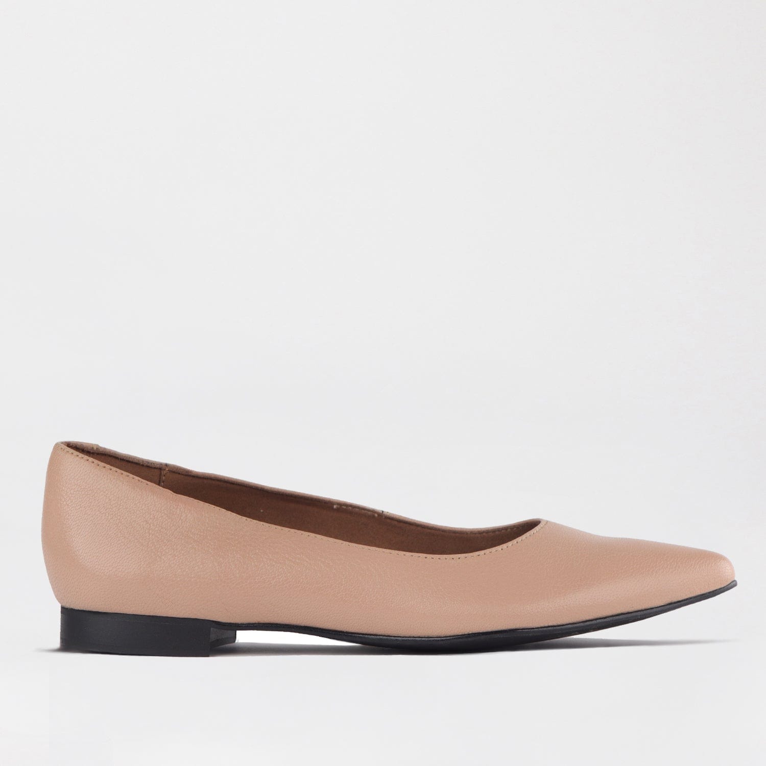 Froggie Shoes Shoes 3 / Cream / 12713 Flat Pointed Court Shoe in Nude Porcelain - 12713