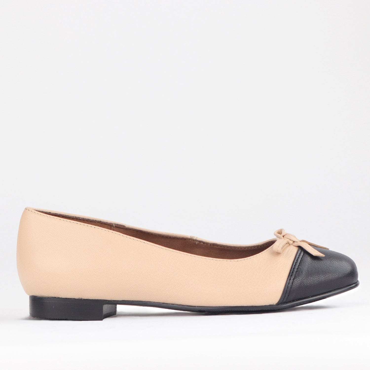 Froggie Shoes Shoes 3 / Cream Multi / 12586 Flat Pump with Bow in Cream Multi - 12586