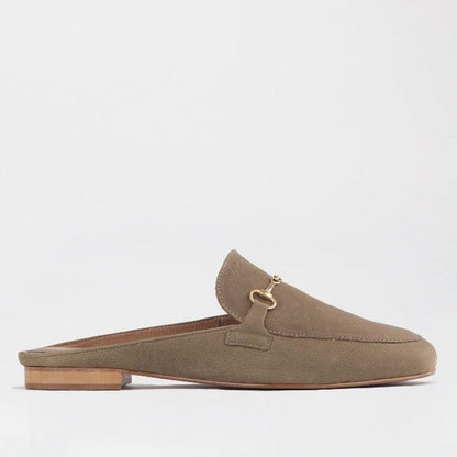 Froggie Shoes Shoes 3 / Forrest / 12450 Mule with Gold Trim in Forest - 12450