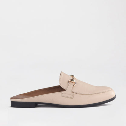 Froggie Shoes Shoes 3 / Ivory / 12977 Open back mule with gold trim in Ivory - 12977