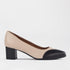 Froggie Shoes Shoes 3 / ivory multi / 12611 Pointed Block Heel Court Shoe in ivory multi - 12611