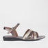 Froggie Shoes Shoes 3 / Lead Multi / 13062 Strappy Flat Sandal