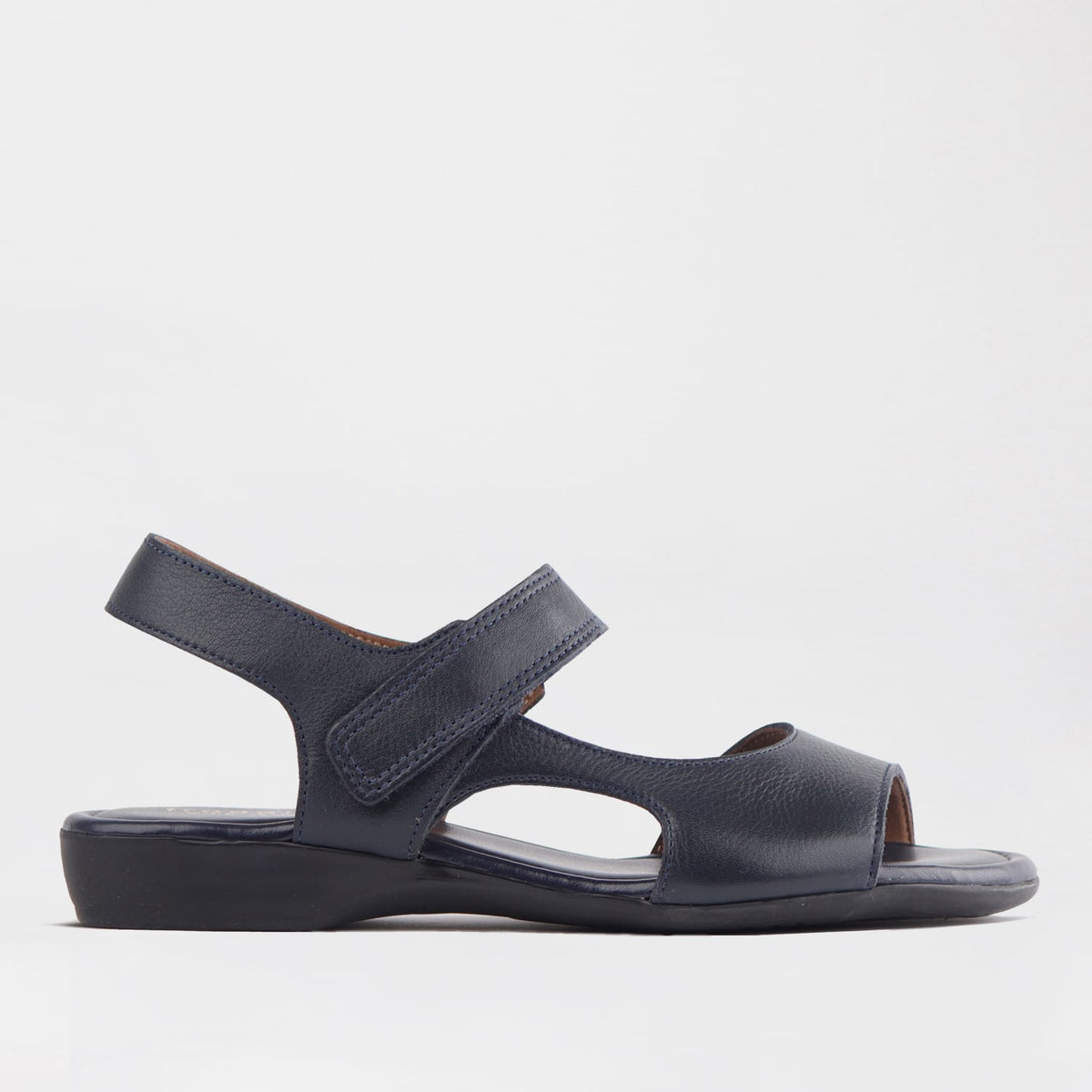 Froggie Shoes Shoes 3 / Navy / 12221 Wider Fit Slingback Flat Sandal