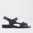 Froggie Shoes Shoes 3 / Navy / 12221 Wider Fit Slingback Flat Sandal