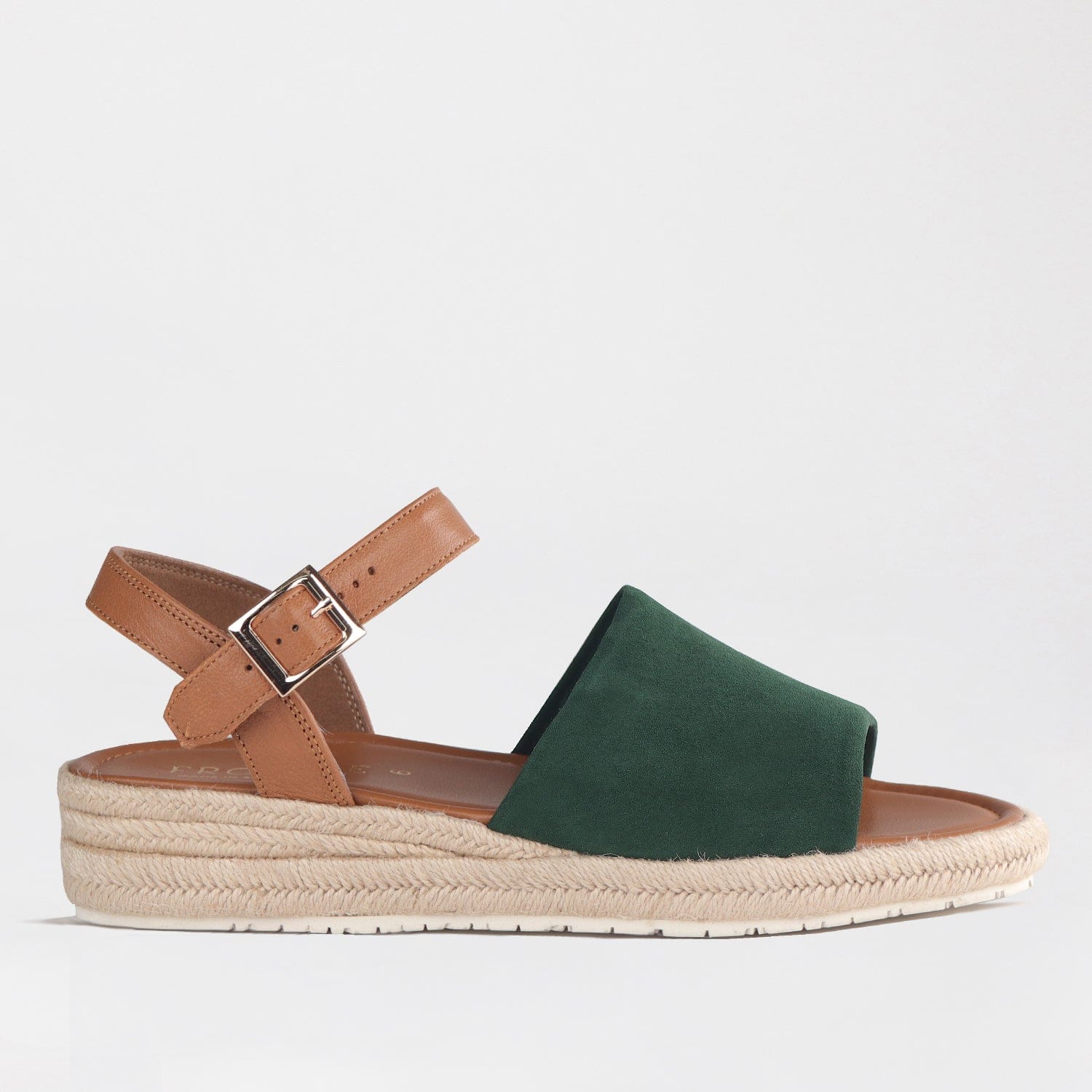 Froggie Shoes Shoes 3 / Pine / 12966 Espadrille Wedge Sandal in Pine Suede - 12966