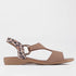 Froggie Shoes Shoes 3 / Stone Multi / 12104 Slingback T-Bar Flat Sandal in Stone Multi - 12104