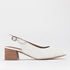 Froggie Shoes Shoes 3 / White / 12595 Block Heel Slingback in White - 12595