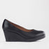 Froggie Shoes Shoes 4 / Black / 11168 Froggie Women’s Wedge Pump- Black Leather and Patent Leather- 11168