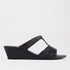 Froggie Shoes Shoes 4 / Black / 11621 Double-band Wedge in Black - 11621