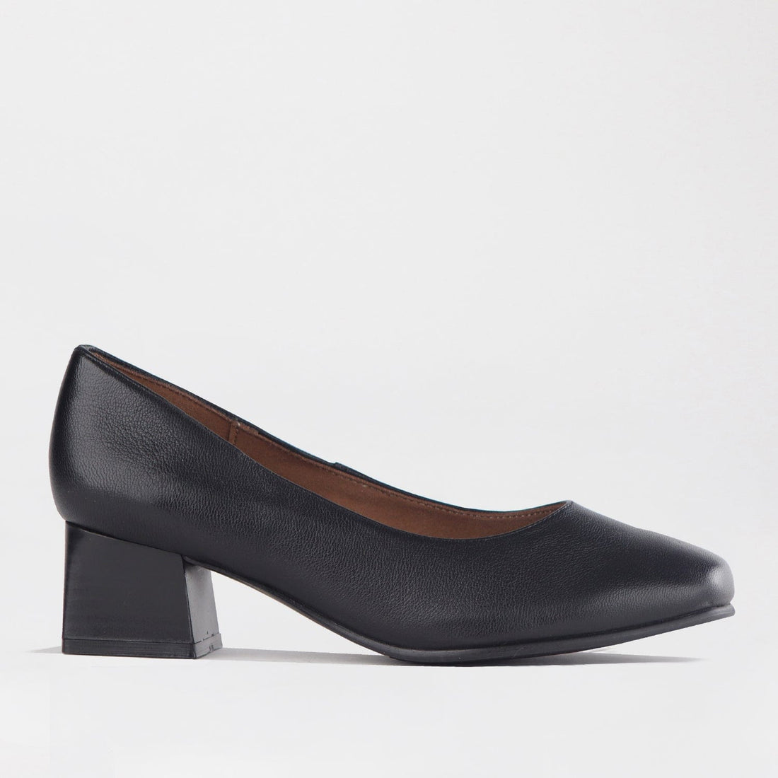 Froggie Shoes Shoes 4 / Black / 12476 Block Heel Court Shoe in Black - 12476