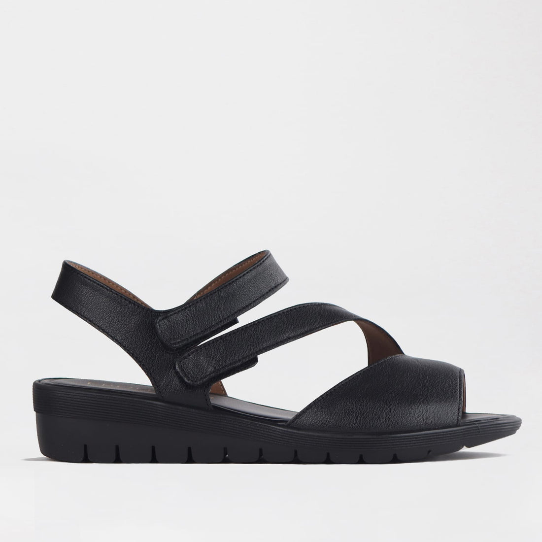 Froggie Shoes Shoes 4 / Black / 12538 Froggie Women’s Sandal- Velcro- Black Leather- 12538